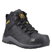 CAT Inductor Leather Safety Boots Black Metal Free ESD