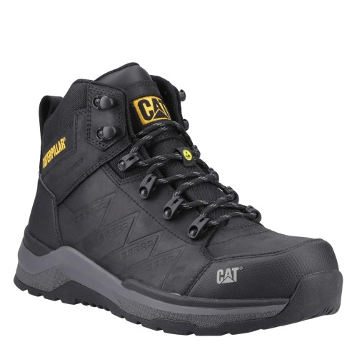 CAT Inductor Leather Safety Boots Black Metal Free ESD CAT Inductor Leather Safety Boots Black Metal Free ESD