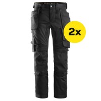 Snickers 2x 6241 AllroundWork Stretch Trousers Holster Pockets