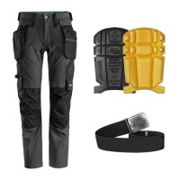 Snickers 6208 Stretch Trousers Kit inc 9110 Kneepads & PTD Belt