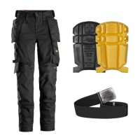 Snickers 6247 Womens Stretch Trousers Kit inc 9110 Kneepads & PTD Belt