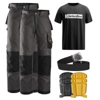 Snickers 2 x 3312 Trousers Plus SD T-Shirt & Knee Pads, A PTD Belt