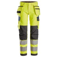 Snickers 6268 ProtecWork Stretch Hi-Vis Trousers Holster Pockets Class 2