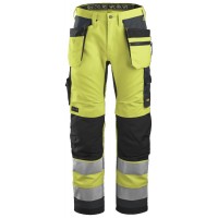 Snickers 3833 High Visibility Mens Work Trousers Snickers Direct Yellow Class 1 