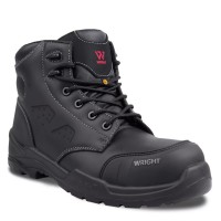 Wright Voyager Black Leather Metal Free Safety Boots ESD 