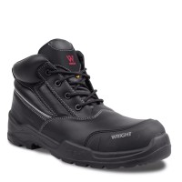 Wright Hiker Edge S3S Black Leather Metal Free Safety Boots ESD