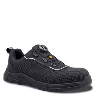 Wright PU Tek Dial Lace Black Metal Free Safety Trainers ESD